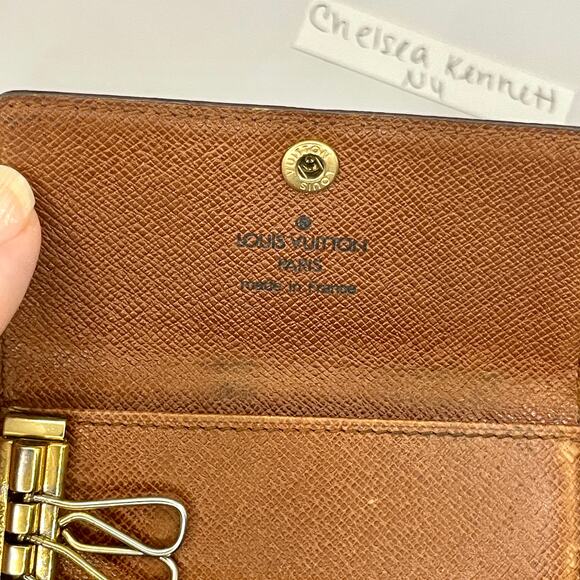 Louis Vuitton 4 Key Holder Chain Monogram Canvas Wallet SLG - Picture 9 of 12